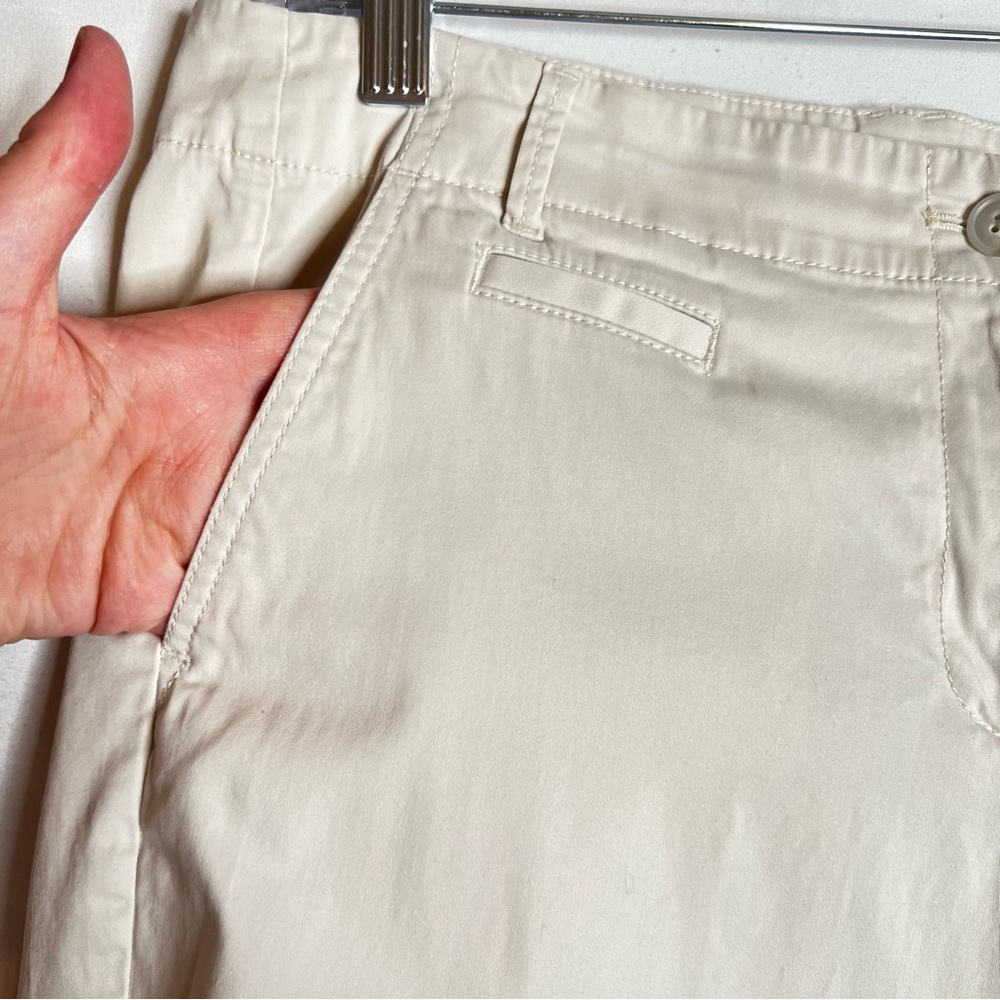 J. Jill Live-In Chino Pants Sz 10 Beige Sea Salt Straight Leg Stretch Classic - Picture 3 of 10